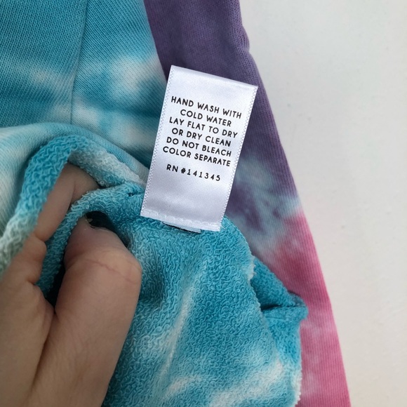 Daydreamer Tie Dye Crop Sweatshirt Rainbow Spiral - Picture 7 of 9